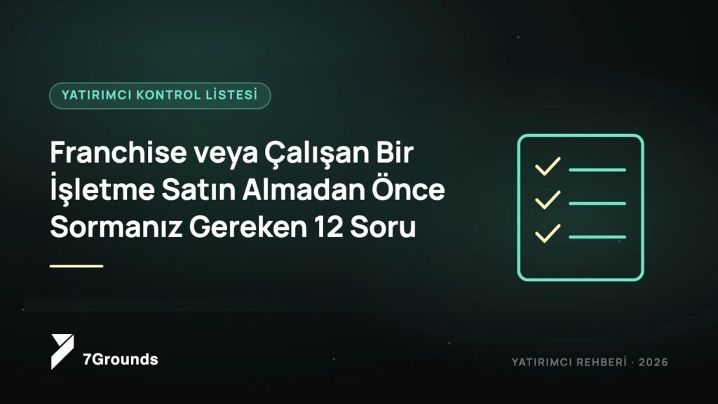 Franchise veya Çalışan Bir İşletme Satın Almadan Önce Sormanız Gereken 12 Soru