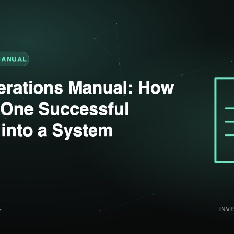The Operations Manual: How to Turn One Successful Branch into a System