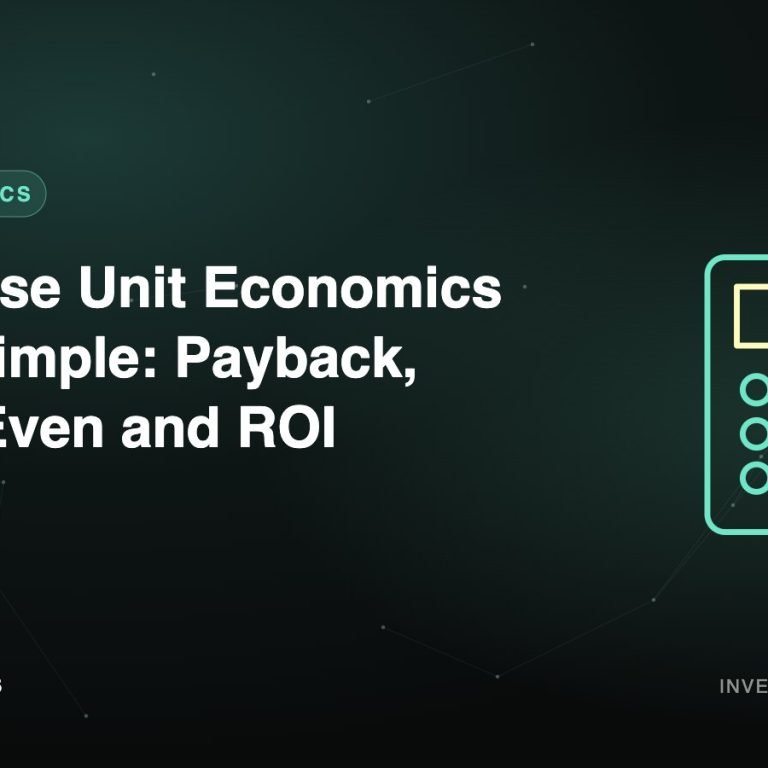 Franchise Unit Economics Made Simple: Payback, Break-Even and ROI